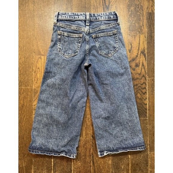 Gap Kids Denim Size 6 Wide Leg Jeans  Adjustable waist 90s style - Picture 2 of 8